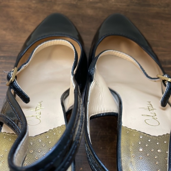 Cole Haan black patent leather Mary Jane sling backs in size 8B - Picture 4 of 5